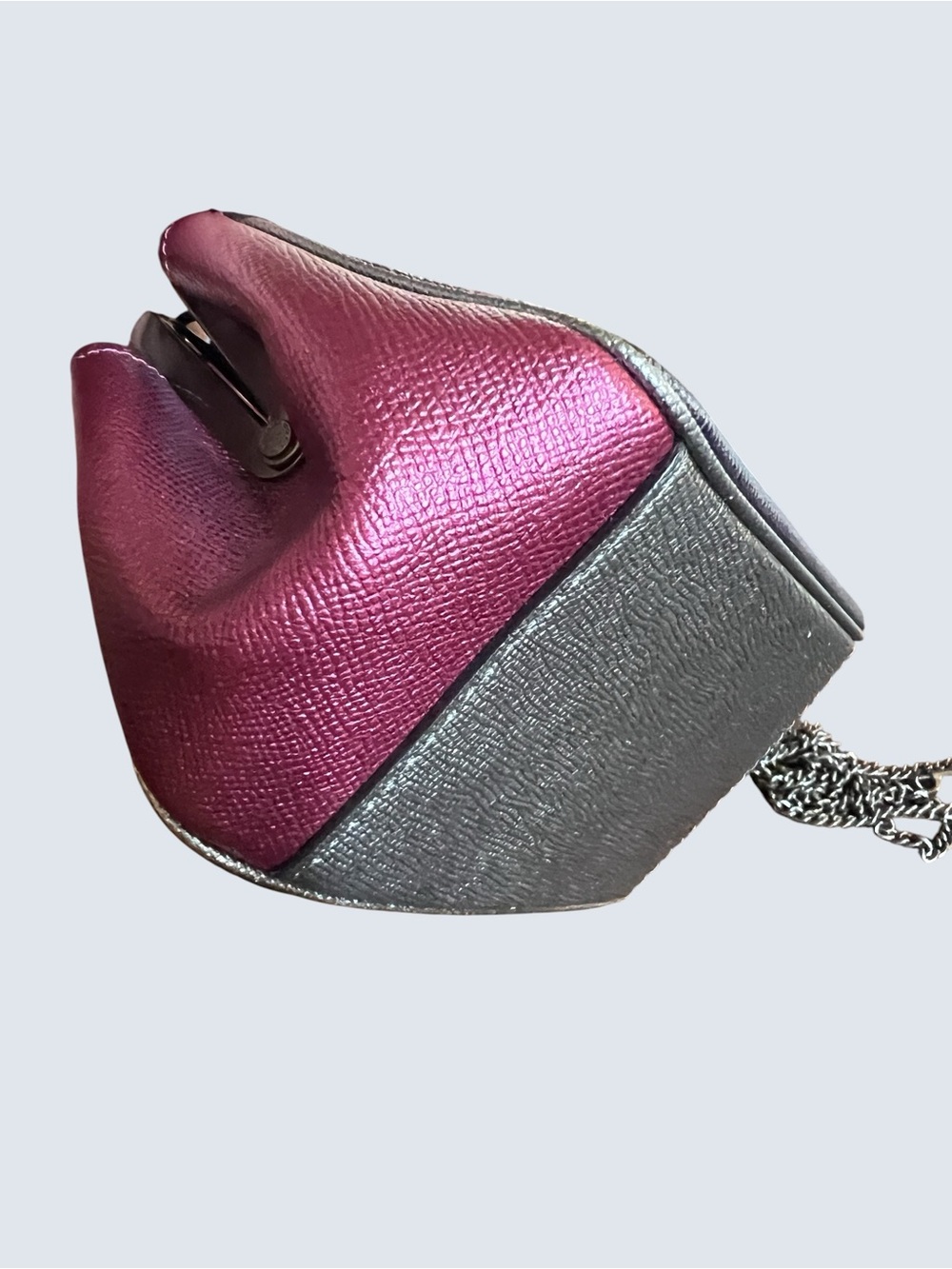 Rare Coach Metallic Colorblock Pearl Kisslock Chain Bag (Style F80194) - Picture 9 of 15